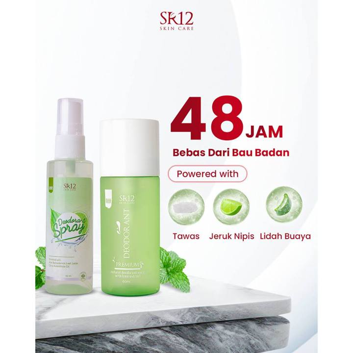 DEODORANT TAWAS SPRAY PREMIUM SR12 PENGHILANG BAU BADAN / PE