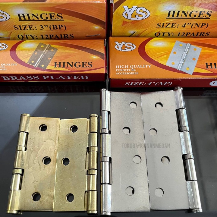 ENGSEL YS TIPIS MURAH 3 / 4 INCH PINTU JENDELA KUNING EMAS G