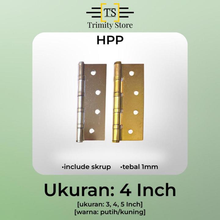 HPP Engsel Plat Pintu / Jendela Ukuran 4 Inch