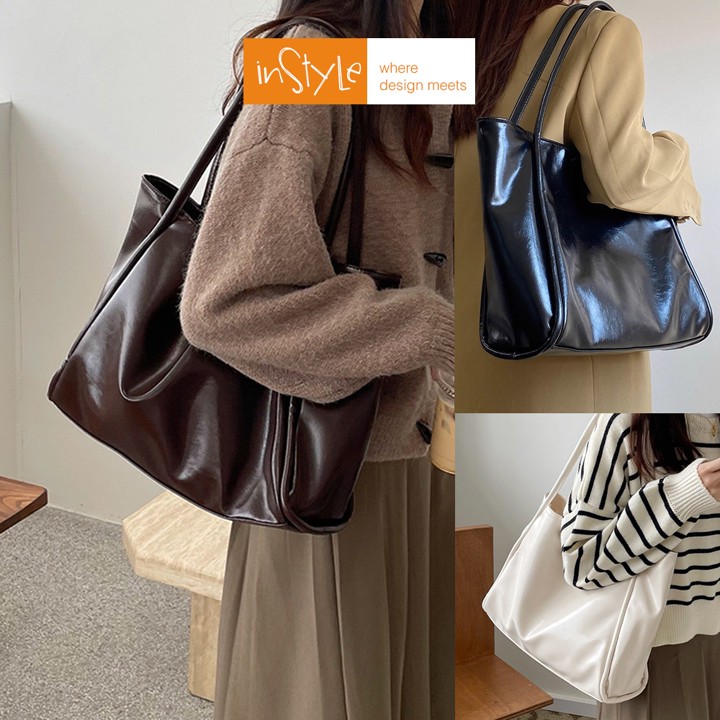 Tas Bahu Tote Bag Wanita Korean Style Shoulder Bag Size Besa