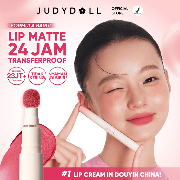 Judydoll NEW Lip Cushion - 2.4gr (Lip Cream Lembut, Tahan 24