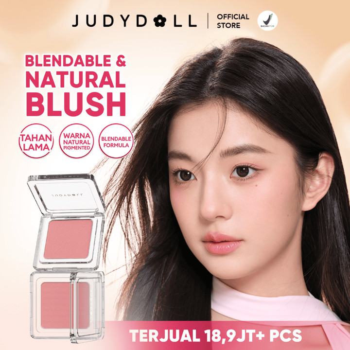 (BEST SELLER) Judydoll Pretty Blush Powder - 2gr (Multifungsi Blush On Dengan Blendable Formula Untuk Hasil Natural & Tahan Lama)