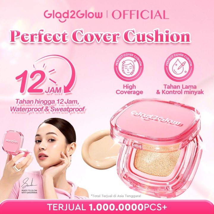 [Ready Stock]Glad2Glow Perfect Cover Cushion Foundation Wate