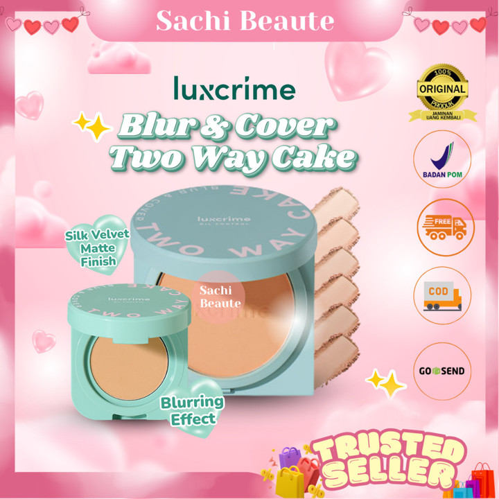 Luxcrime Blur & Cover Two Way Cake Oil Control  - Bedak Foun