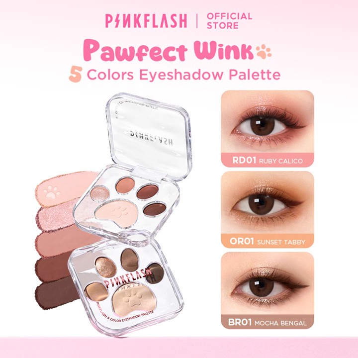 PINKFLASH Eyeshadow Palette High Pigment Smooth Powder Water