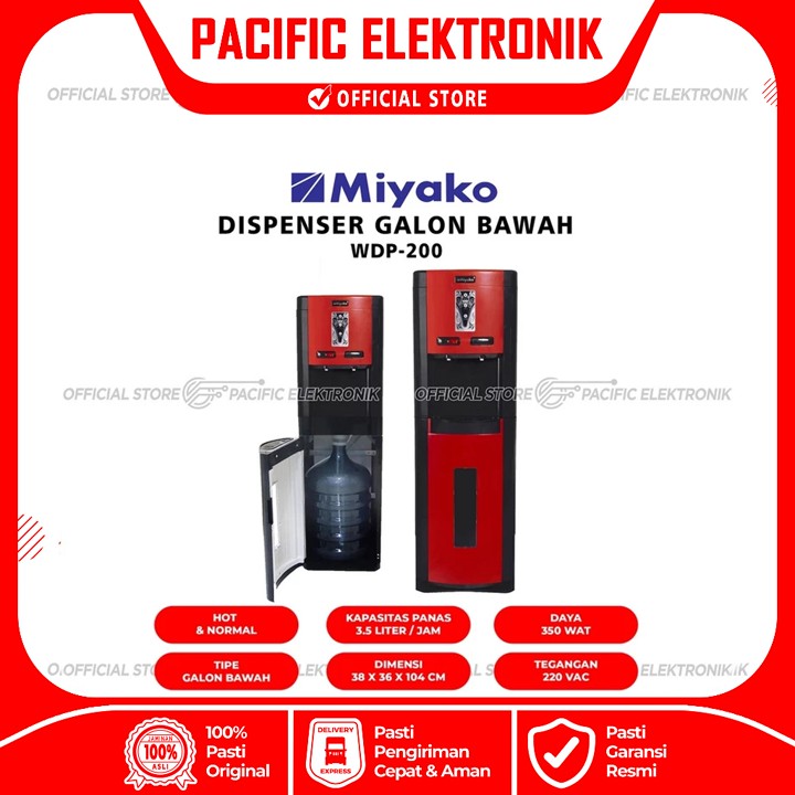 Dispenser Miyako Galon Bawah Hot & Normal WDP 200 H