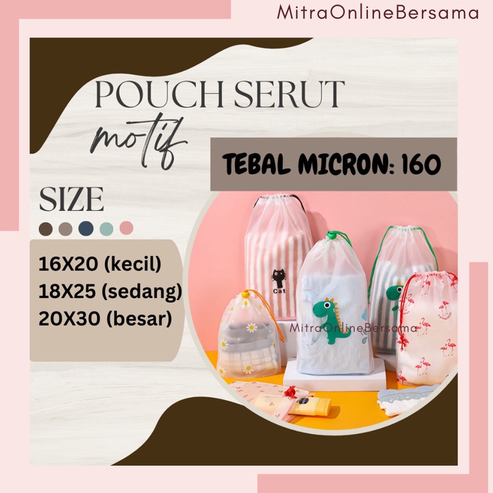 "{MO}"  Tas kosmetik Pouch Brown Tas Organizer Bag