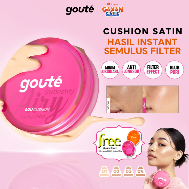 Goute Cushion Satin Stay Airy Perfection - Ringan, Menyamark