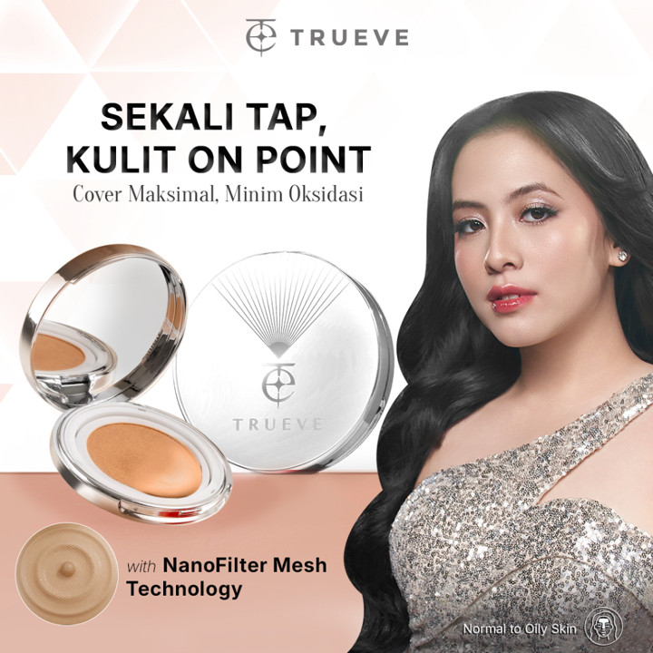 TRUEVE Velvet Hi-Cover Mesh Cushion - High Coverage, Tahan L