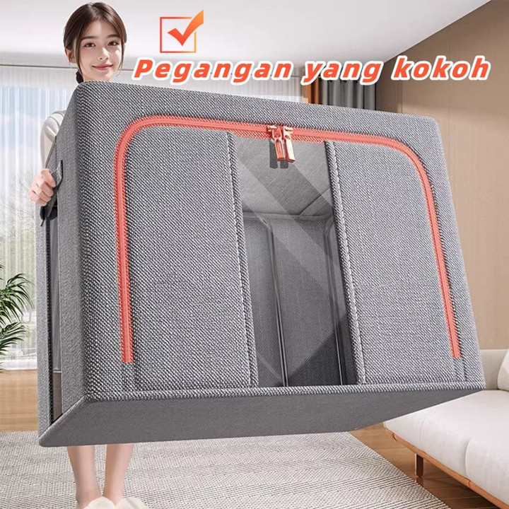 Storage box Lipat Besar—Organizer box Kamar Asrama—Kotak penyimpanan Rumah—Container box Mainan—Box Pakaian—Box storage Ruang Tamu