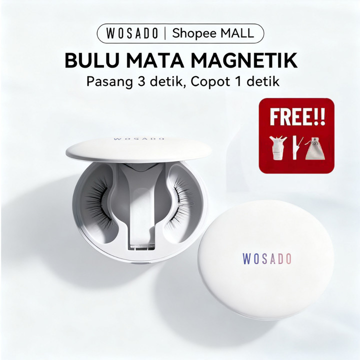 WOSADO Bulu Mata Palsu Magnetik Reuseable Magnetic Lash Natural Korea Look Makeup Eyelash Extension
