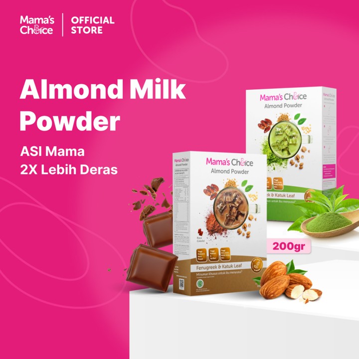 Susu Almond ASI BOOSTER | Almond Milk Powder Mama's Choice - Pelancaran ASI Terdaftar BPOM, Halal MUI, dan Natural