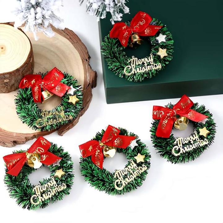 Dekorasi Natal Karangan Garland Bunga Natal Mini
