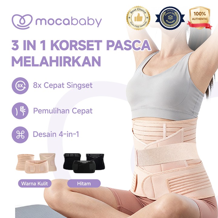 Mocababy 3in1 Korset Melahirkan Setelah Cesar/Korset Postpartum Orset Perut Adjustable/Korset Hamil & Pasca Melahirkan / Korset Pelangsing Perut Buncit / Korset Melahirkan Normal BS03
