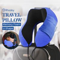 Bantal Leher U-Shape Travel Neck Pillow Memory Foam Beludru bantal leher traveling