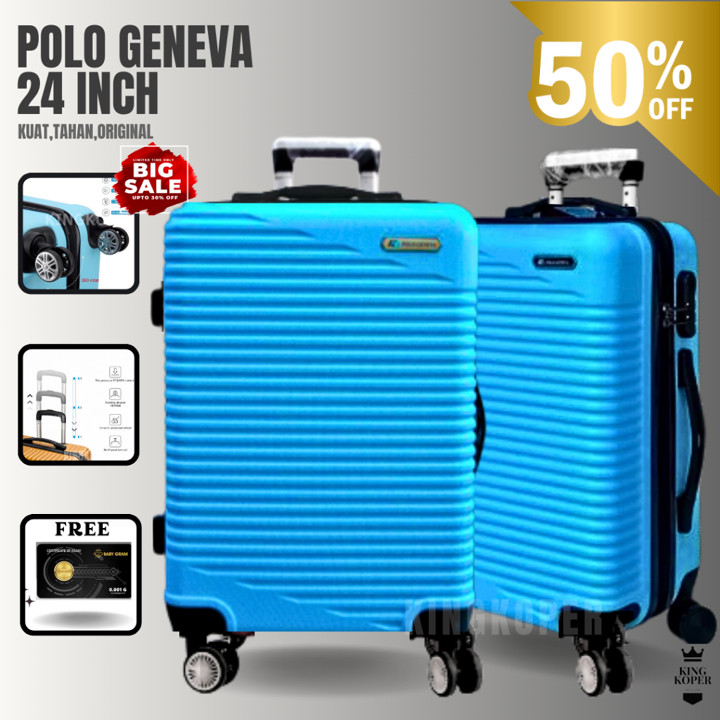Koper 24 inch Polo Happy 802 ukuran bagasi/koper murah/fiber/hardcase/kabin/cabin