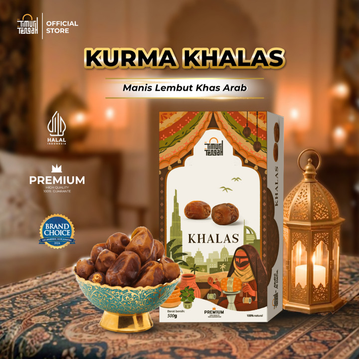 Timur Tengah Kurma Khalas 500 gr Kholas Dates Premium Manis 