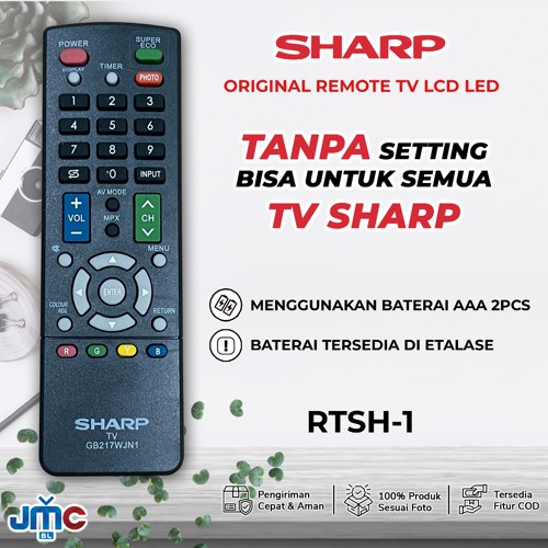 REMOTE TV SHARP LCD LED SHARP AQUOS TANPA SETTING