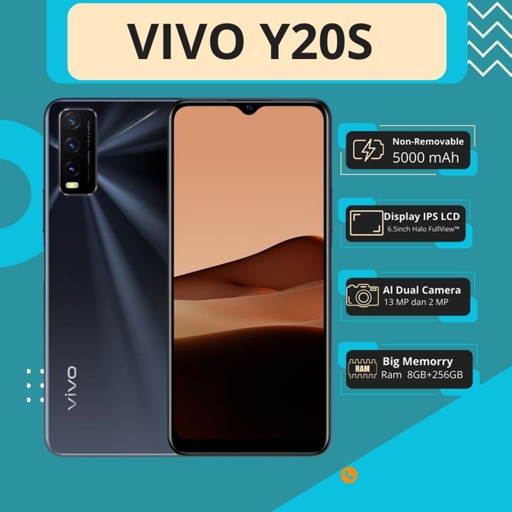 Smartphone Vivo Y20s asli ori handphone RAM 8/256GB  Camera 13MP
