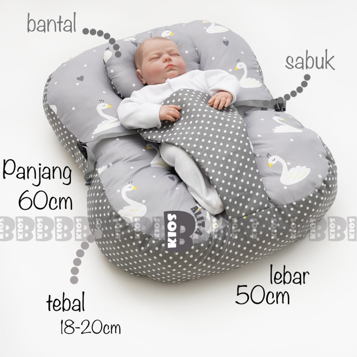 [FREE TAS PACKING SERUT] Sofa Bayi Jumbo Multifungsi Kasur bayi Dengan Gesper Sabuk Pengaman Free Bantal Peyang Baby