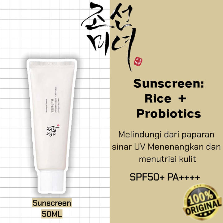 Beauty of Joseon Sunscreen 50ml Relief Sun Rice + Probiotics SPF50+ PA++++ Korea Moisturizing sunscreen