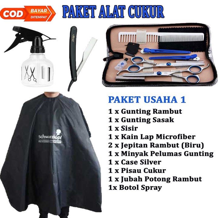 COD Paket Alat Cukur Rambut Gunting Rambut Gunting Sasak Potong Rambut Gunting Rambut Profesional Gunting Barbershop Gunting Rambut Set Andara Bose