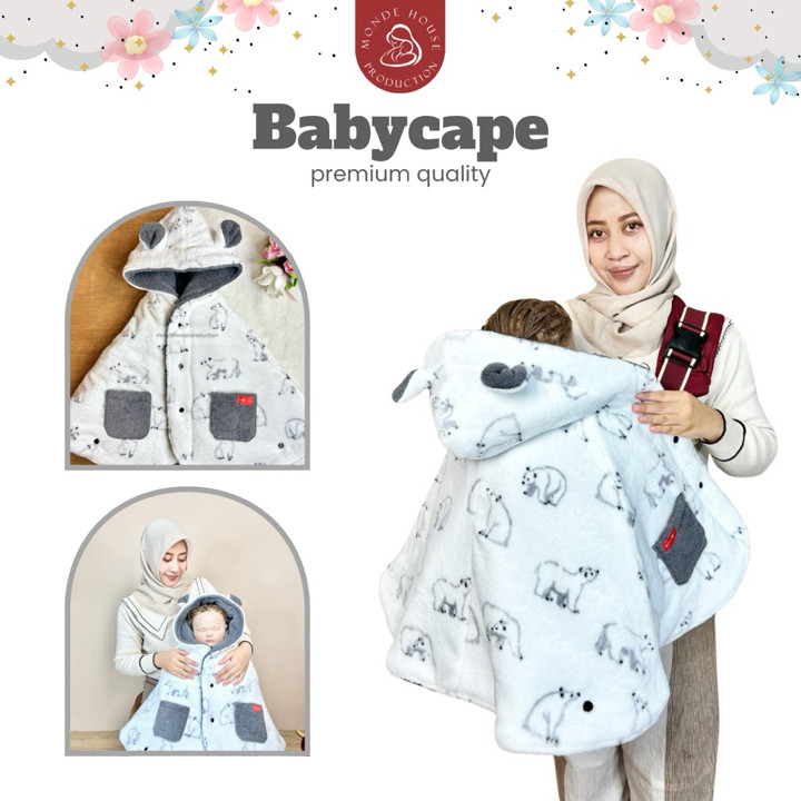 M&Dee - BABYCAPE Selimut topi premium blanket bayi murah