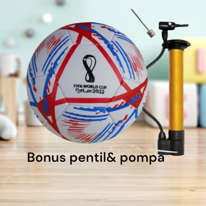 BOLA SEPAK SIZE 5 BOLA ANAK BONUS PENTIL JARING POMPA CUCI GUDANG
