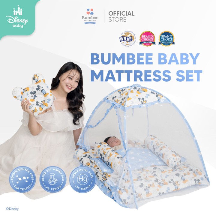 [BUY 1 GET 1] Bumbee Collection - Kasur Set Bayi + Kelambu Baby Mattress Set FREE Cuddle Hug Baby