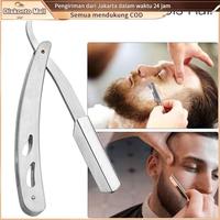 Barber Razor Shaving Knife Gagang Cukur Lipat Stainless Stee