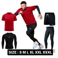 4 IN 1 Setelan Olahraga Jersey Warna + Baselayer + Kolor +Le