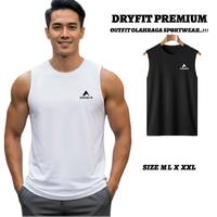 E1GER Singklet Kaos Olahraga Dewasa Oblong Tanpa Lengan Dryf