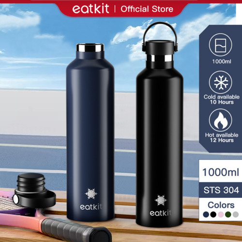 Eatkit Tumbler Stainless Steel 304 1000ml | Botol Minum Tahan Panas Dan Dingin | Thermos Cup Vacuum