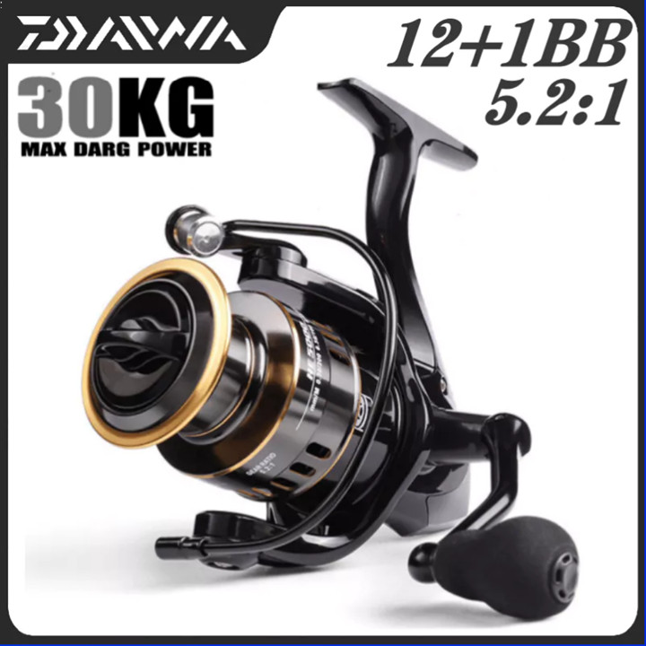DAIWA Reel Pancing Spinning 5.2:1 high speed Reel fishing reel Gulungan Memancing Mesin Rill Pancing Rod mesin reel casting murah alat memancing putar alat pancing 10KG Max Drag reel