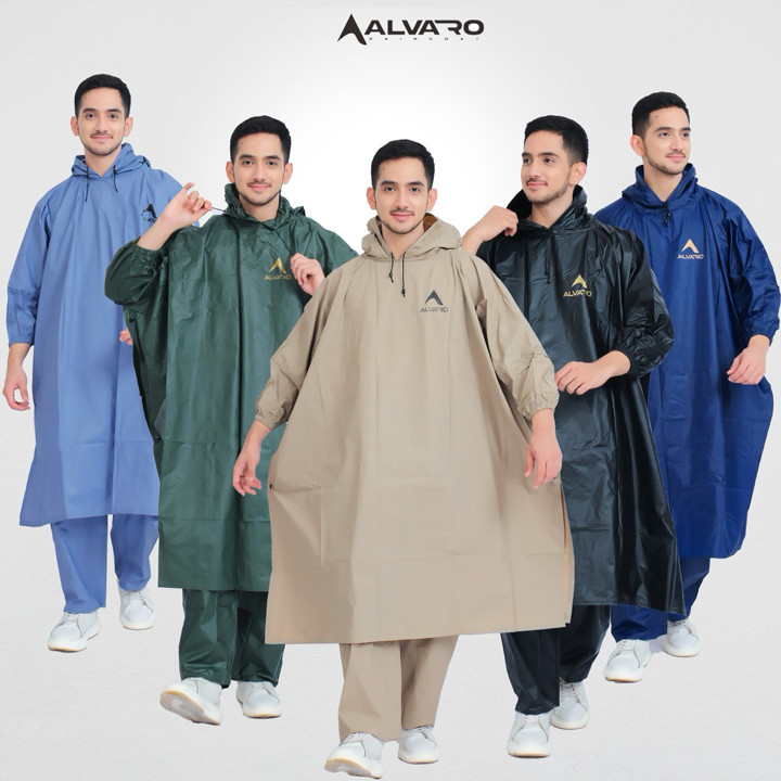 ALVARO - Jas Hujan Ponco Celana Pria Wanita Mantel Kelelawar Batman Seal Press Raincoat Motor Poncho