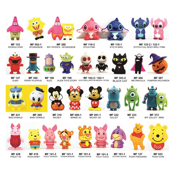 FLASHDISK UNIK KARAKTER RUBBER  8GB 16GB 32GB