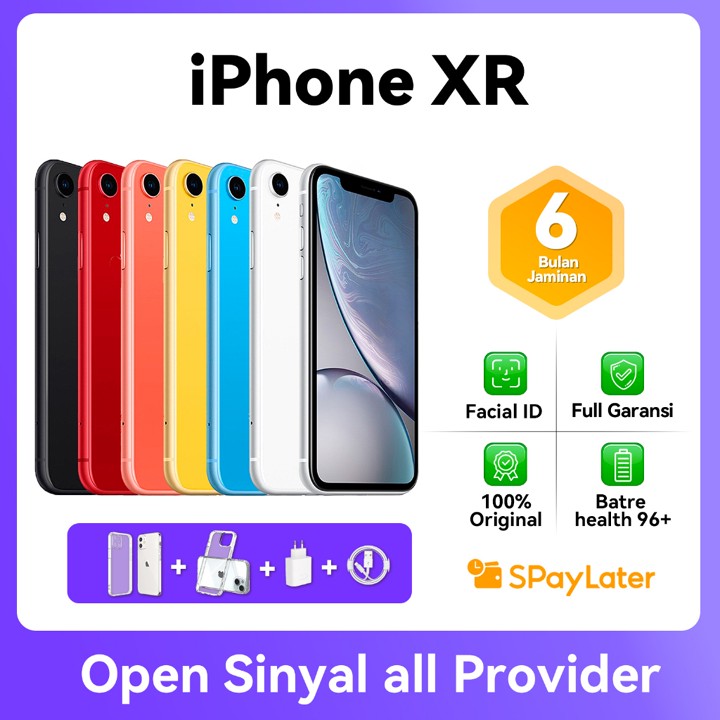 iPhone XR 64GB 128GB 256GB Secondhand Normal Full set Original 100% ex internasional Apple