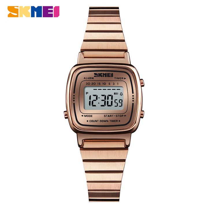 SKMEI 1252 / 1901 Jam Tangan Wanita Digital Tali Stainless MGOS
