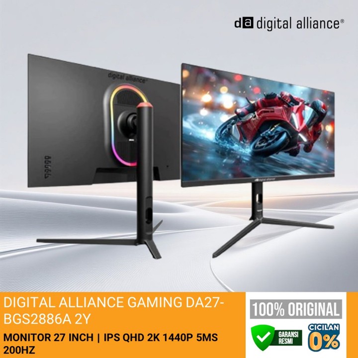 DIGITAL ALLIANCE GAMING MONITOR 27 INCH IPS QHD 2K 1440P 5MS 200HZ VGA HDMI SPEA