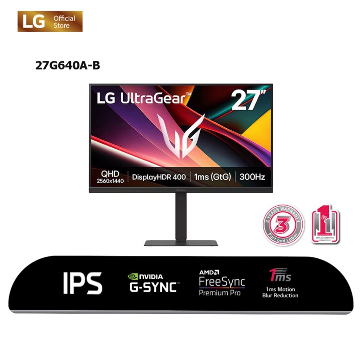 LG UltraGear 27G640A-B 27" QHD Gaming Monitor 1ms 330Hz USB-C