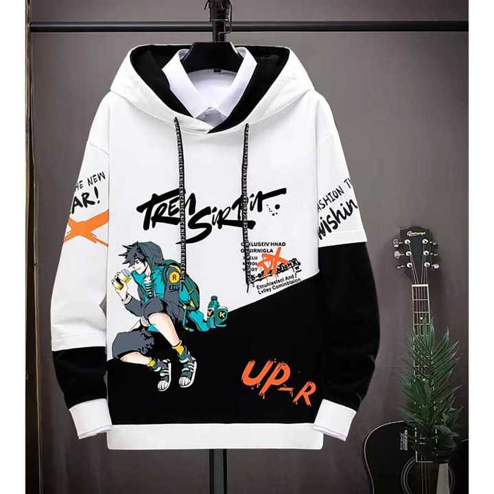 Sweater Hoodie Jaket Outerwear Spirit Lengan Panjang Pria