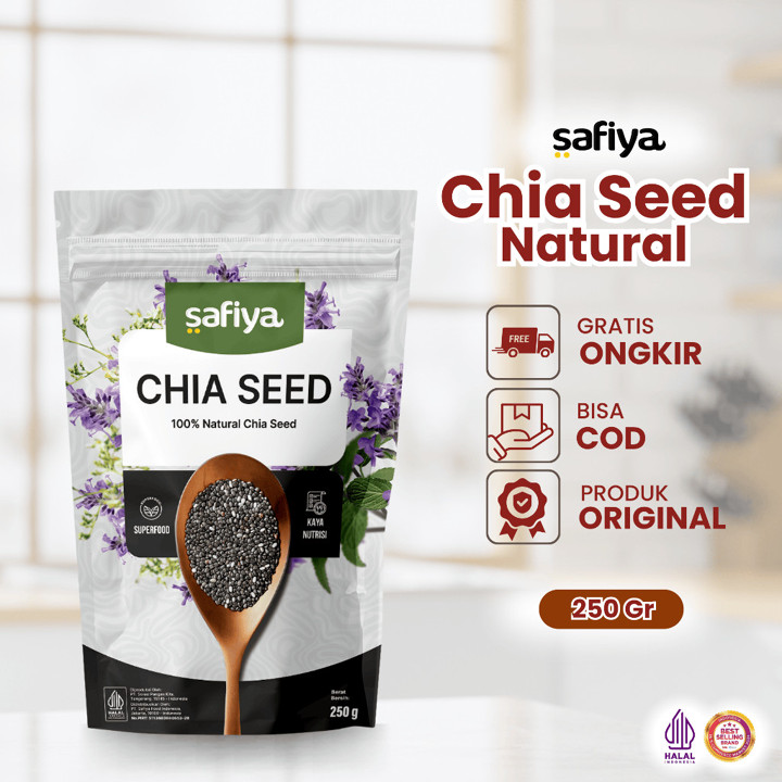 (NEW) Safiya Chiaseed Organik 250 Gram Chia Seed Detox Premium