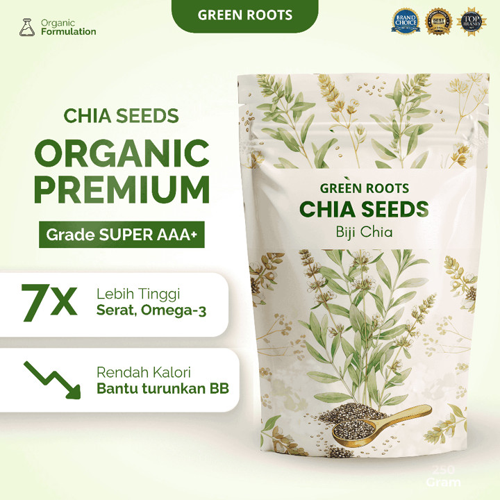 Chia Seed Hitam Organik Grade AAA+ 250gr Botol
