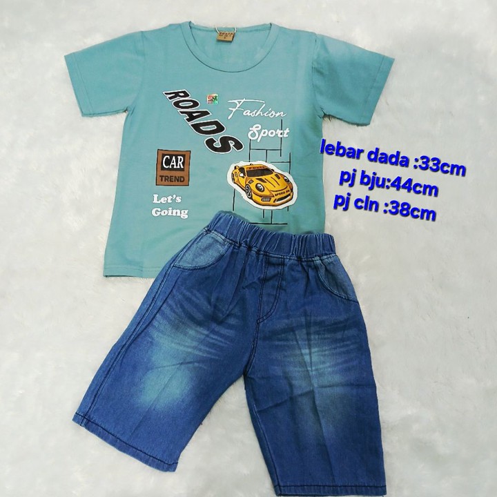 setelan anak jeans/ setelan anak 5tahun /baju anak laki-laki