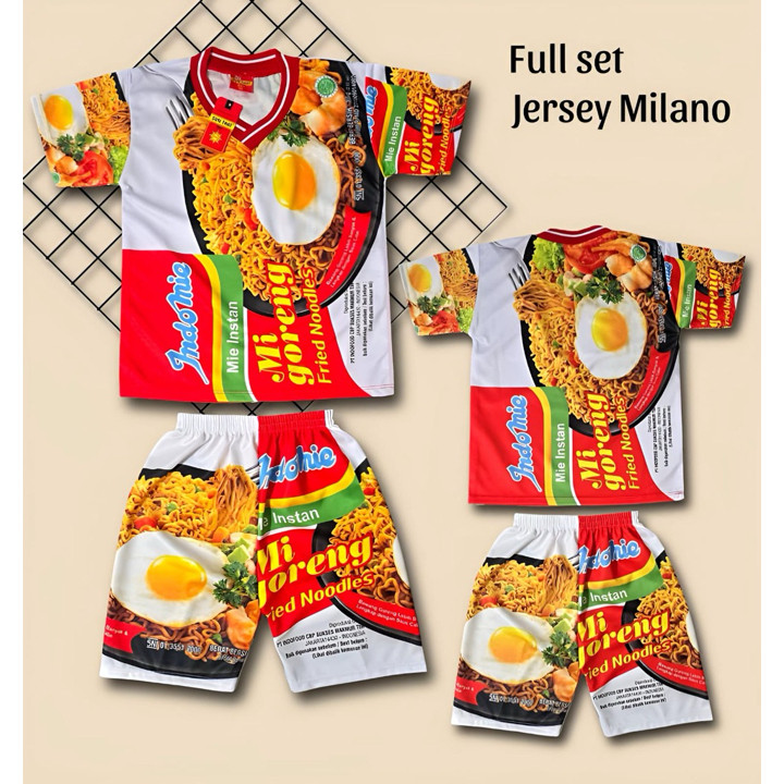 SETELAN BAJU HARIAN ANAK GAMBAR  JAJANAN  LUCU BAHAN ADEM DAN NYAMAN USIA 1-10 T