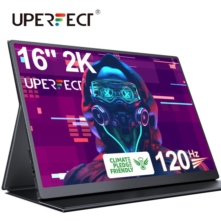 UPERFECT Portable Monitor for Laptop 16'' 120HZ 2.5K FHD IPS Display Portable Mo