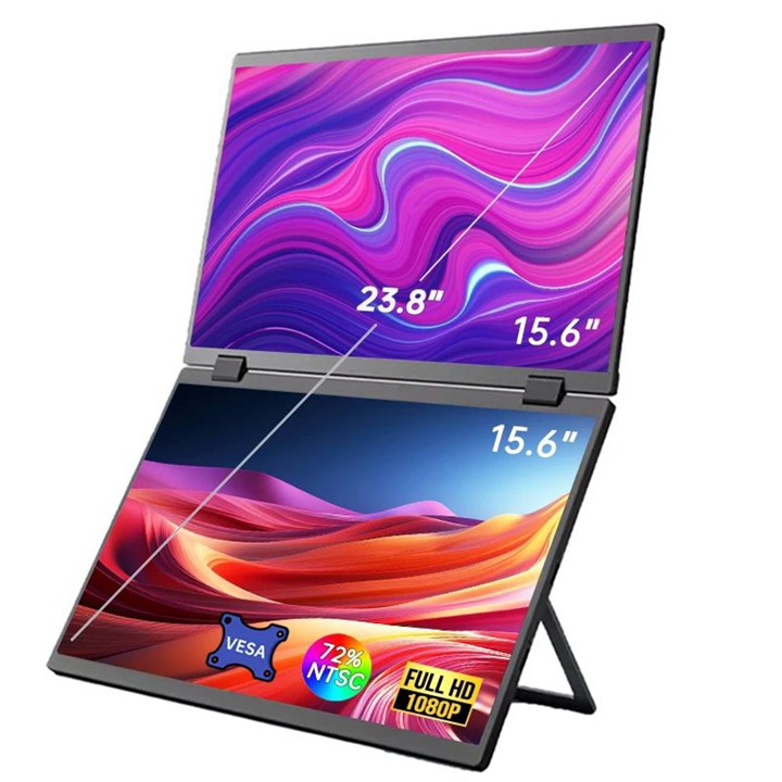 Monitor Portable 15.6" Dual Screen  1920*1080 Touchscreen 360 Flip PS5 Switch LE