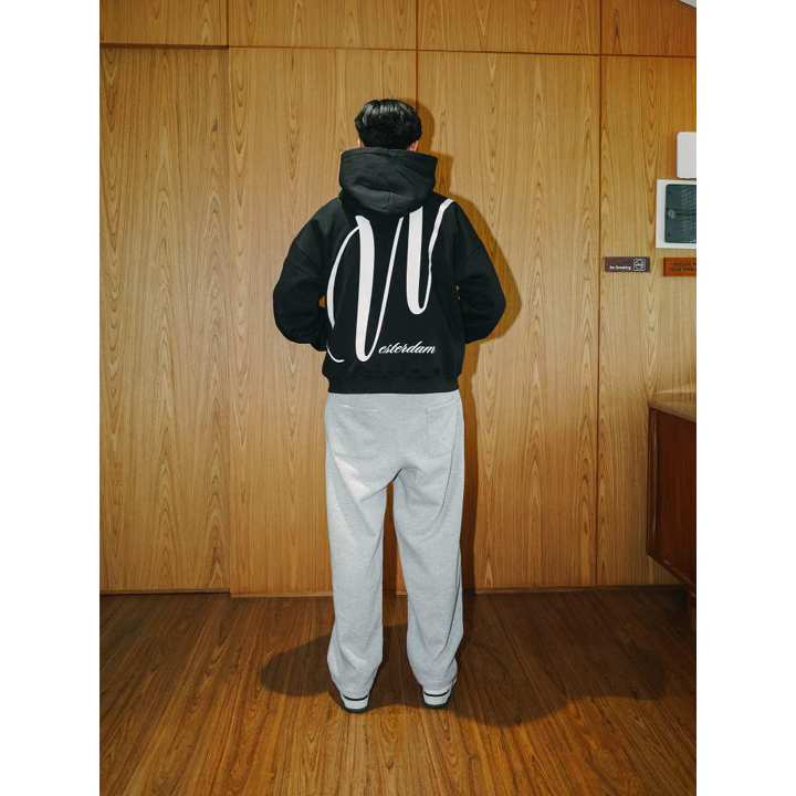 WESTERDAM Heavyweight W Boxy Hoodie Black