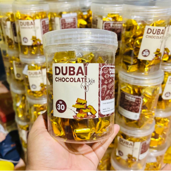 [ISI 30] Coklat Dubai Kemasan Toples Kecil Kecil Kunafa Pistachio