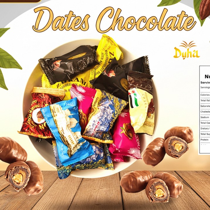 Coklat Isi Kurma 1KG Cokelat Lapis Kurma Asli Arab Oleh Oleh Haji dan Umroh